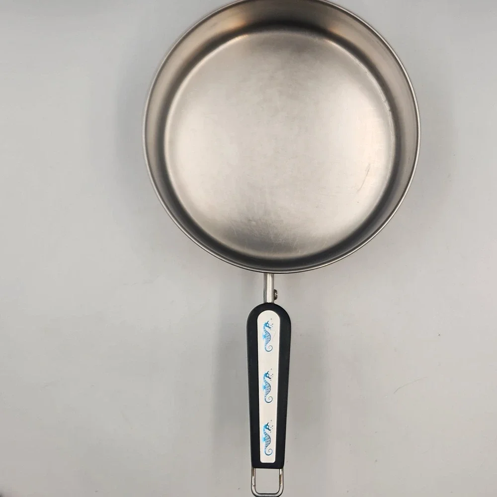 Revere Ware Neptune Sea Horse Saucepan 7.75 In Copper Bottom Clad Stainless Pan